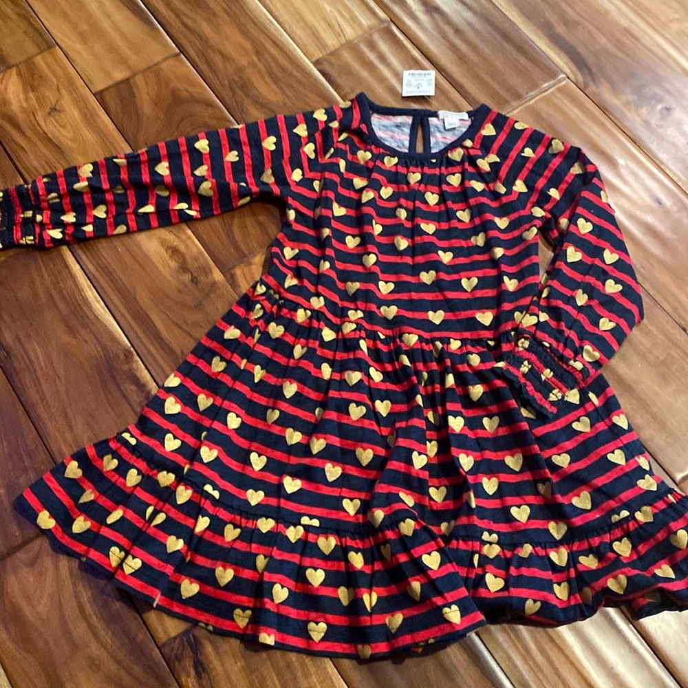 Crewcuts Girls heart and stripes dress